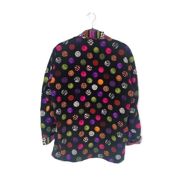 Brenda Goode vintage abstract circle multi-print oversized blazer - Picture 2 of 4